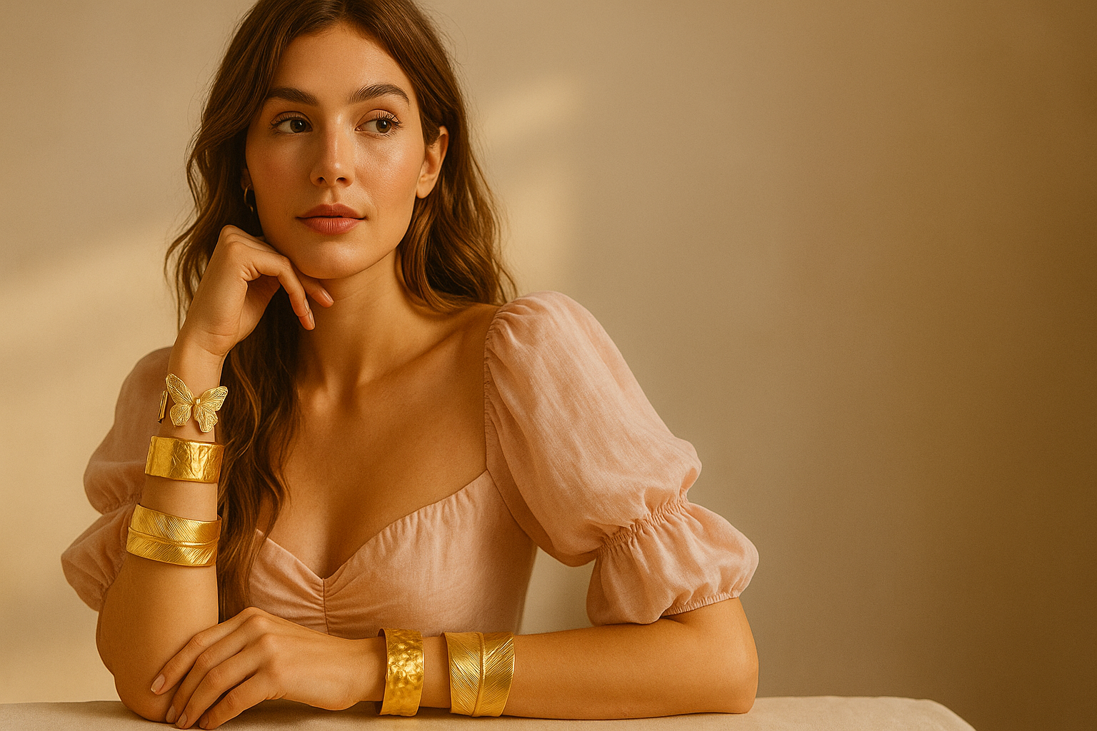 GirlyGrove Chunky Cuffs editorial portrait