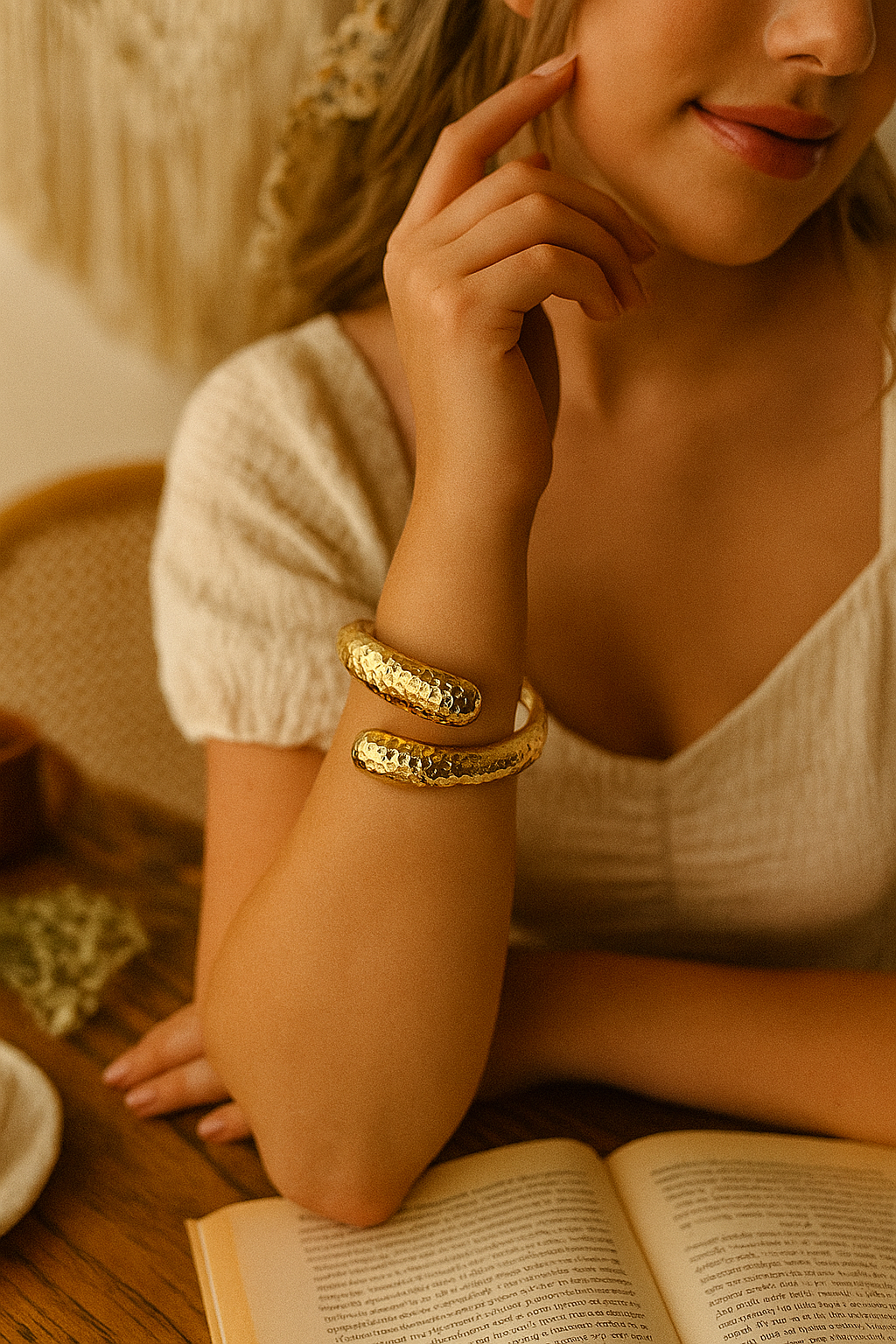 Hammered Wrap Cuff